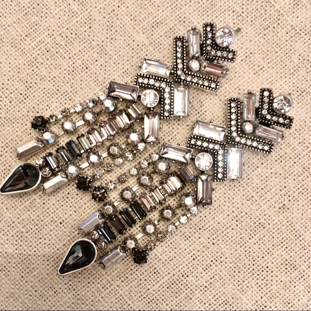 Stella & Dot | Sparkling Cascading Crystal Bejeweled Chandeliers Silver … - Picture 9 of 10